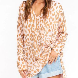 Show Me Your Mumu Cliffside Sweater ~ Pink Leopard